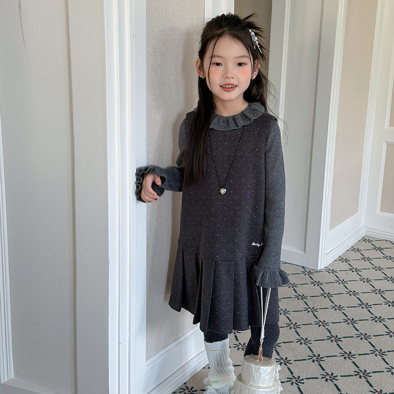 Yumi妈冬季女童宝宝温柔小公主儿童韩系甜美风波点背心裙潮25M032,童装/婴儿装/亲子装,连衣裙,淘宝优惠券,粉丝福利购,淘宝优惠卷
