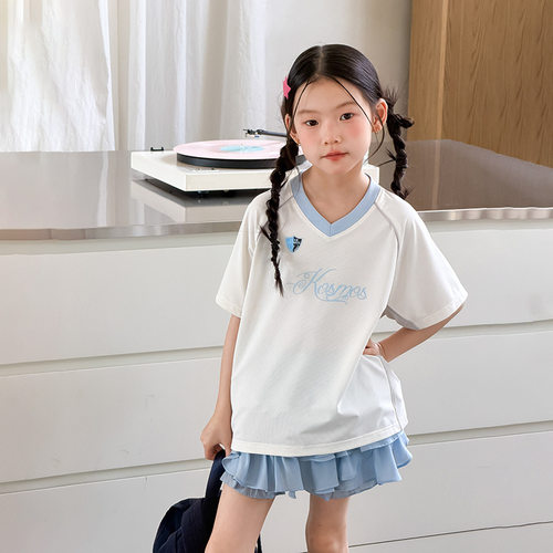女童夏装韩系甜妹蛋糕裙套装