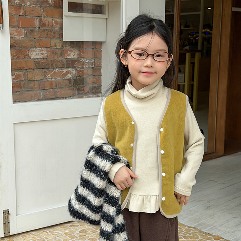 Yumi妈儿童毛绒背心坎肩