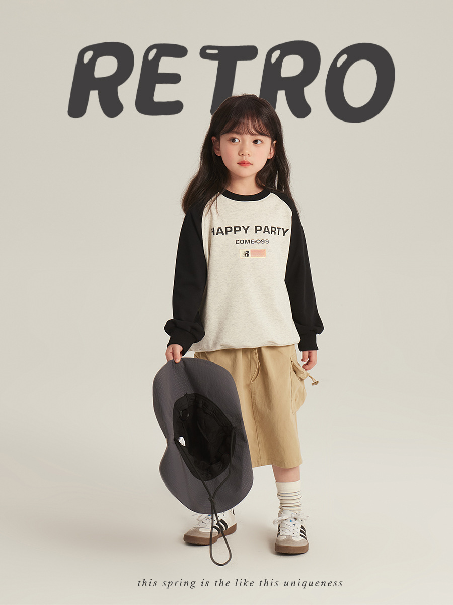 【清仓款】24S105    美式宽松插肩卫衣