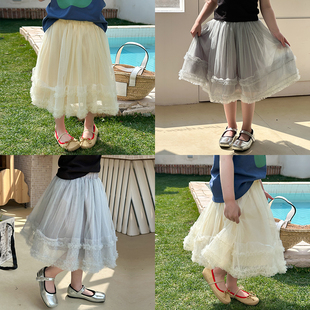 Yumi妈女童公主甜美蛋糕半身裙款 25A019 儿童仙女风蓬蓬网纱裙