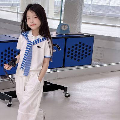 女童夏季韩系洋气针织POLO衫