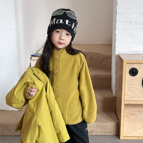 Yumi妈女童冬装立领防风外套