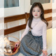 百搭女童甜美中领羊绒花边打底衫 Yumi妈秋装 儿童韩版 25F012