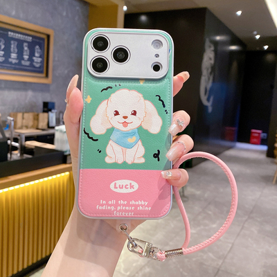 巧哲适用于苹果17promax保护套可爱熊小兔子苹果16proma壳挂绳vivo13少女华ycm f