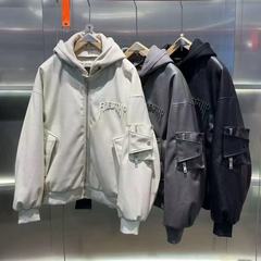 男款带帽PU皮羽绒夹克2025冬季新款时尚保暖羽绒服外套25006