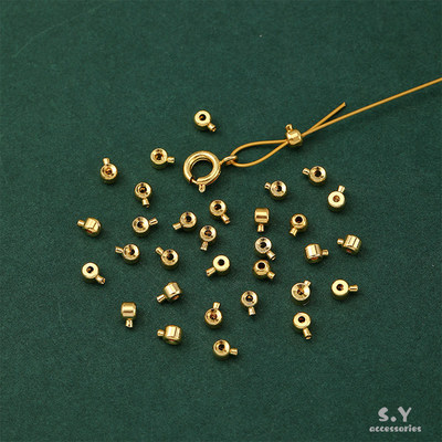 100个装保色14K18K包金银色按扣