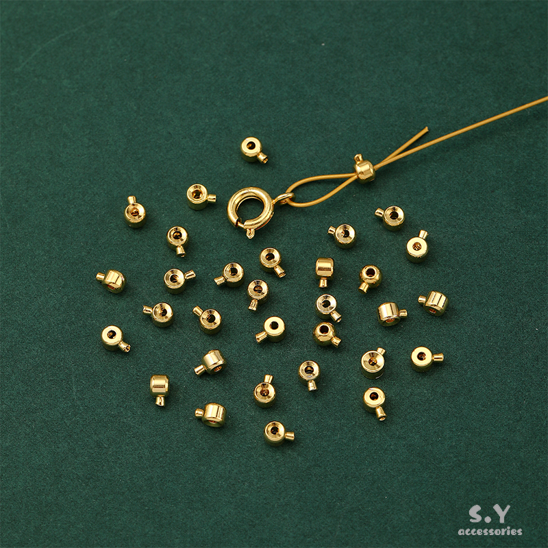 100个装保色14K18K包金银色按扣