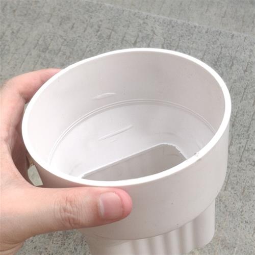 PVC塑料方形雨水管下水管方转110圆转换接头75 圆转方接头转换器