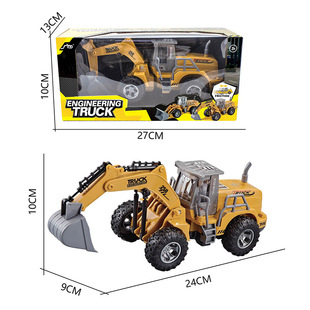 勾机玩具挖土机挖掘机钻地压路机推土车铲车抓木工程车汽车惯性车