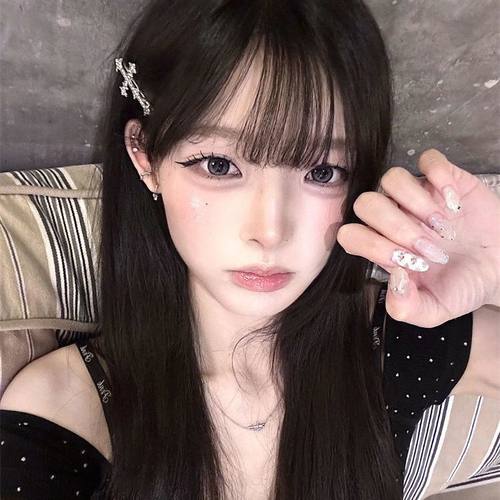 韩系Y2K水钻十字架发夹