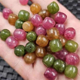 type red tourmaline rose Imitation loose beads old jade