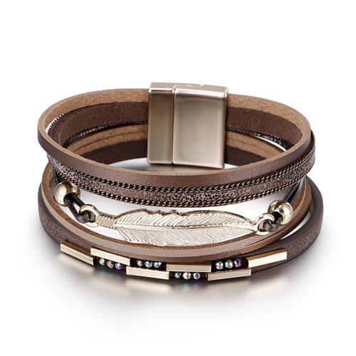 Multi-layered Braided Womens Bohemian Bracelet Bracelet
