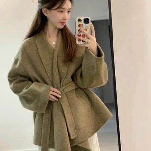 秋冬高级感毛呢外套韩系小个子冬天气质 呢子大衣新款 原版 质量短款