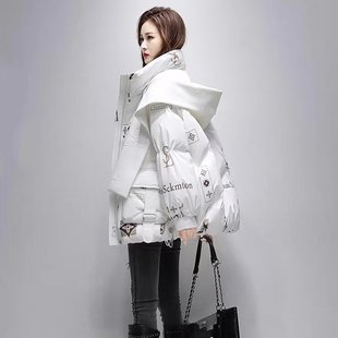 男女外套棉衣 藤原浩联名满logo短款 实拍羽绒棉服女2025 冬新款