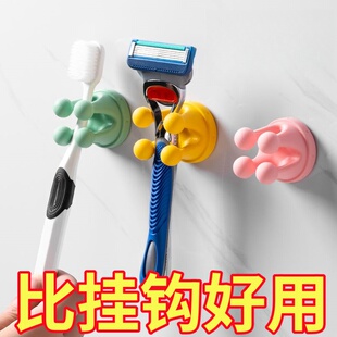 毛巾牙刷墙壁支架壁挂饭勺家用挂钩硅胶免打孔洗手间多用途粘钩