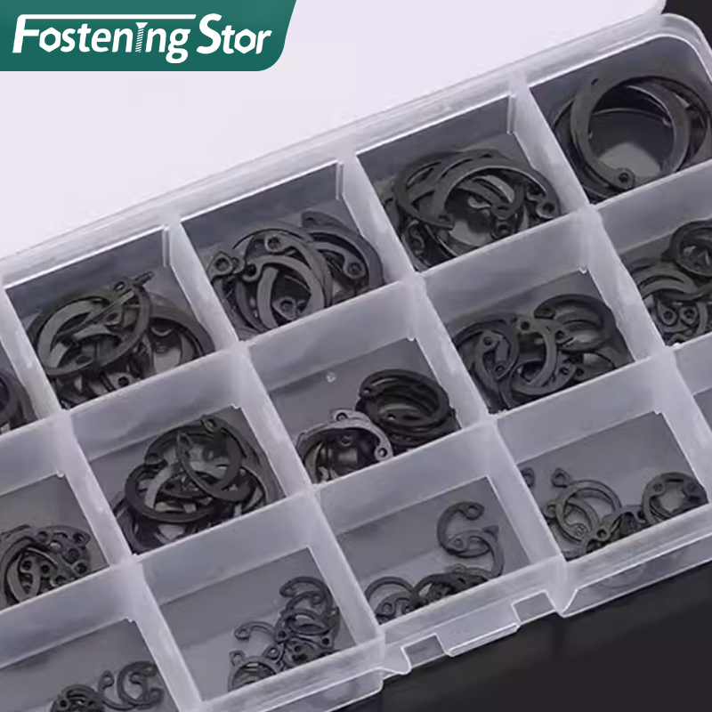 304不锈钢轴用孔用开口挡圈盒装