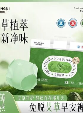 布朗尼艾草早安裤抑菌净味夏天轻薄经期魔术贴日用安睡安心裤22条