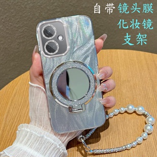 适用oppok11手机壳PJC110镜子支架opopk11 5g带镜头膜opooa外壳高级0pp0k11保护套opook十一防摔poop全包潮女