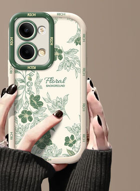 适用opporeno9手机壳女PHM110全包reno9pro+保护套PGW110防摔0pp0ren09pr0硅胶软PGX110新款5g高级花vivo个性