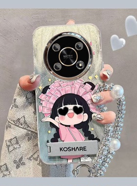 适用华为荣耀x30手机壳ANY-AN00带镜头膜honorx40gt保护套magic4lite青春版新款anoo全包边5g防摔h0n0r卡通女