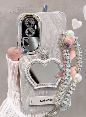 适用opporeno10手机壳补妆镜PHW110带镜头膜reno10pro+保护套PHU110全包边0pp0ren010pr0防摔PHV110新款女5g