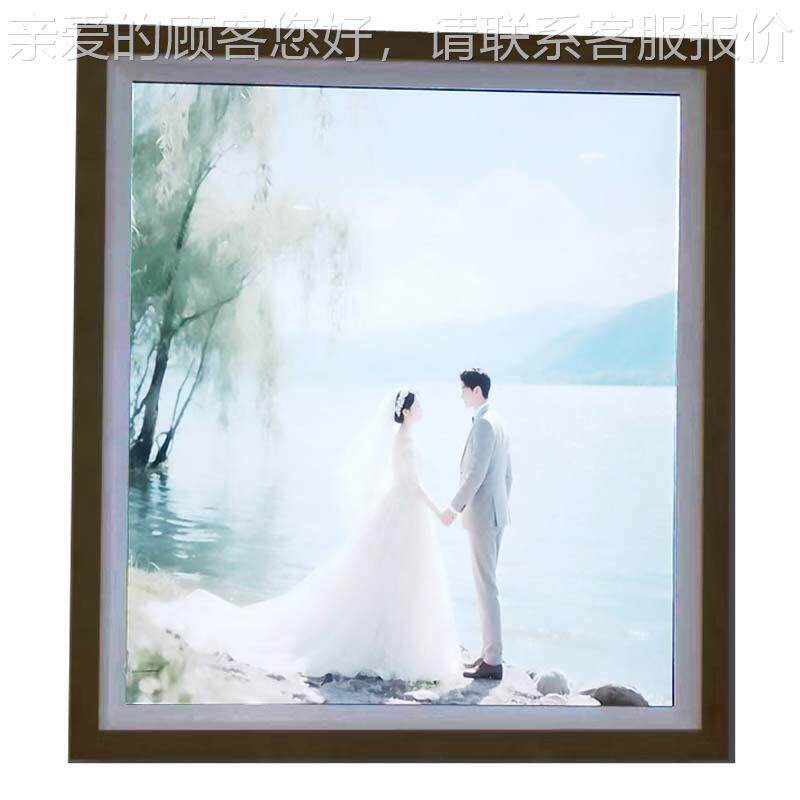 画框屏32/43/49艺/55/30寸电子定制相展册览术实木相框书画/框广