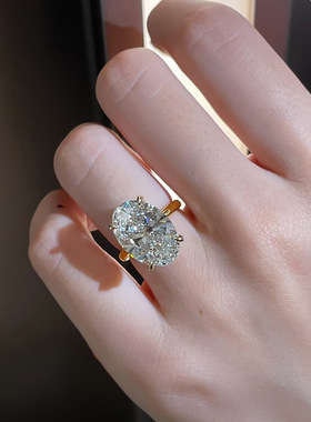 浪漫传说简约鸽子蛋大克拉戒指