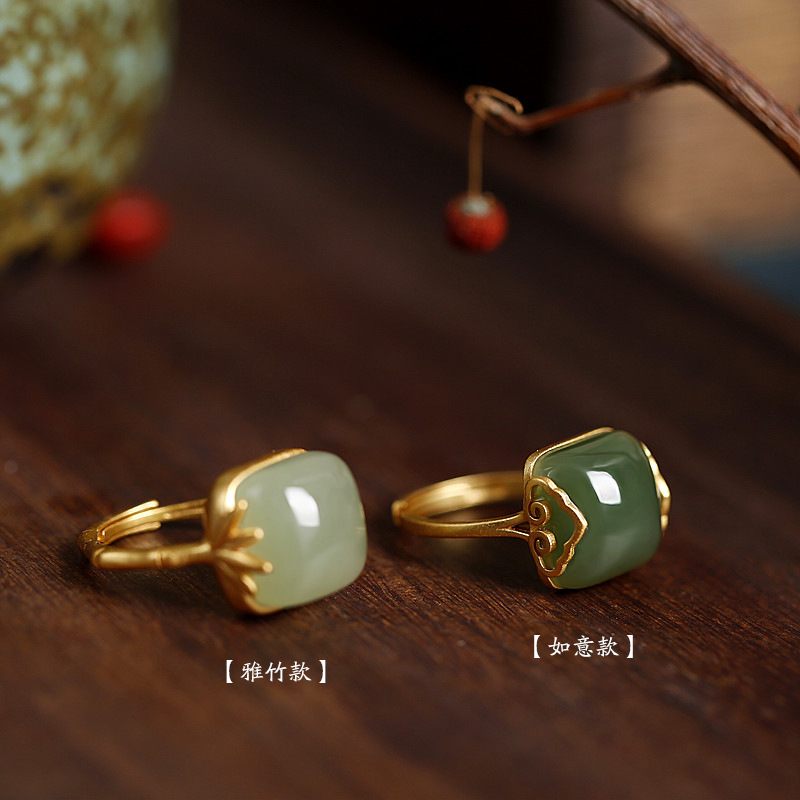 浪漫传说轻奢精致玉髓指环