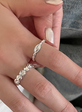 浪漫传说锆石星星爱心戒指女