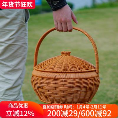 手提篮拜拜篮装鸡鸭收纳