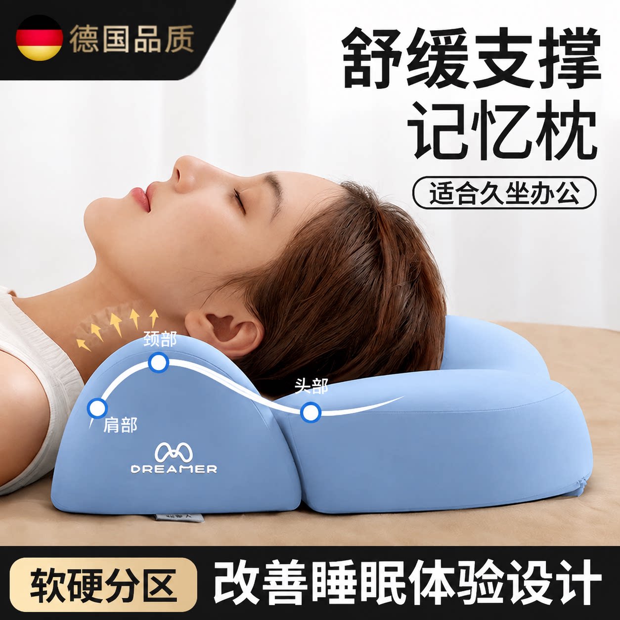 【德国进口】颈椎枕头牵引护颈枕