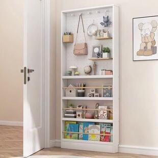 超薄门后收纳层架洞洞板置物架书架卧室定制新款壁挂式夹缝实木书