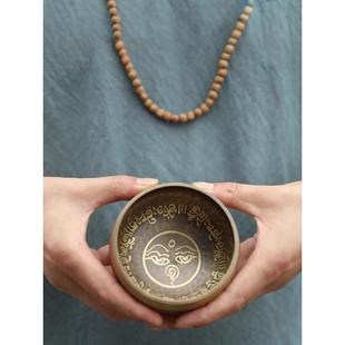 梵木果唱碗尼泊尔手工佛音碗瑜伽冥想梵语音碗冥想碗拨耳铜钟佛音