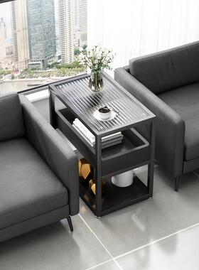 沙发中间的小茶几，办公室专用侧柜，接待室茶几，侧桌，钢化玻璃