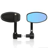 摩托车后视镜改装 覆古车把镜电动踏板车手把镜倒后镜反光镜蓝镜面