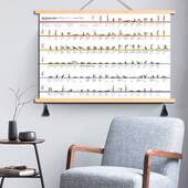 阿斯汤加瑜伽体式 饰画瑜伽动作分解海报布艺挂画 序列图动作姿势装