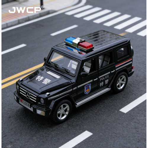JWCP合金110奔驰大G警车儿童玩具