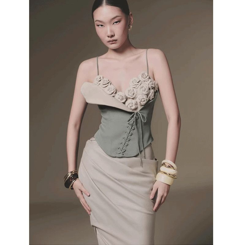 复古小众设计感立体花朵