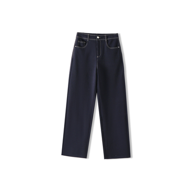 【大婷粉丝专享】莱赛尔氨纶窄版直筒裤柔软亲肤休闲裤3K15703