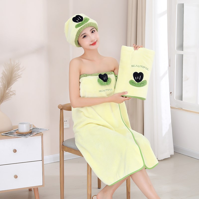 干发帽浴巾套装h干发巾浴帽速干包头巾干发毛巾非纯棉超强吸水浴