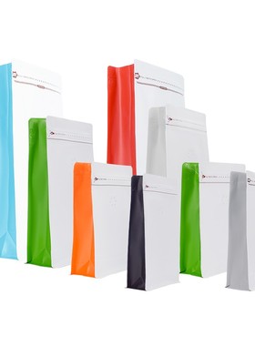 利源咖啡袋彩色八边封袋气阀侧拉链铝箔袋咖啡P豆茶叶休闲食品包