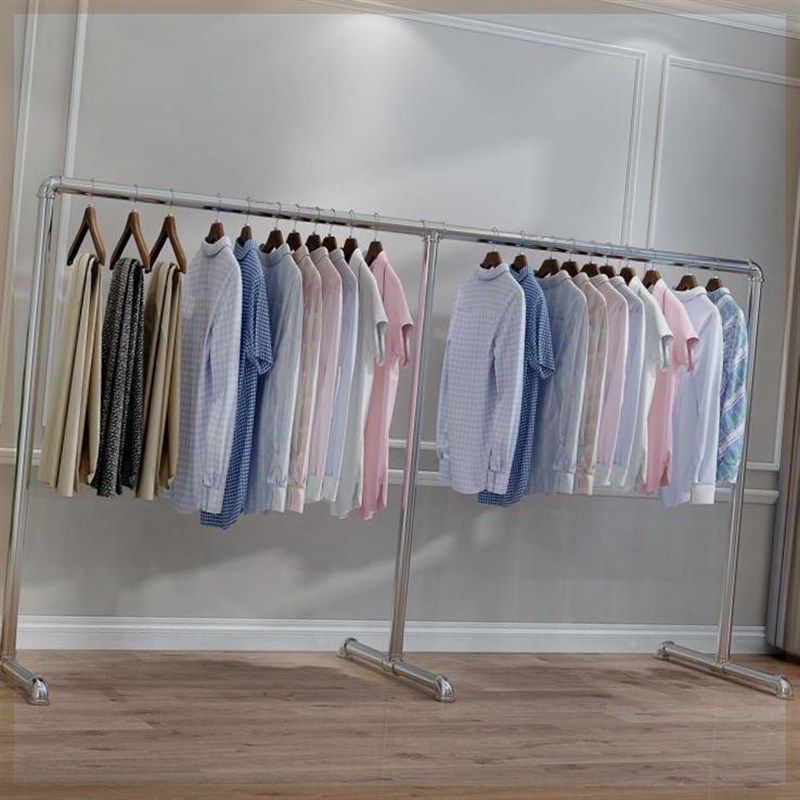 新疆包邮加厚镀锌钢晾衣架落地立式室内室L外阳台两层挂衣架上下,商业/办公家具,衣架,淘宝优惠券,粉丝福利购,淘宝优惠卷