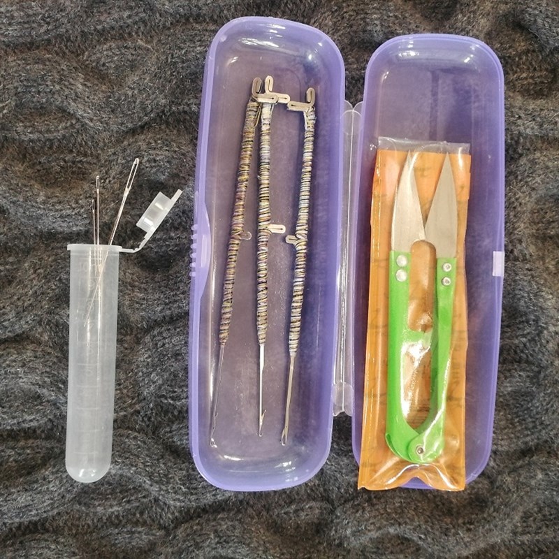 带舌钩针编织工具毛线柄小钩剪z刀套装毛衣毛线针细长舌头勾针封