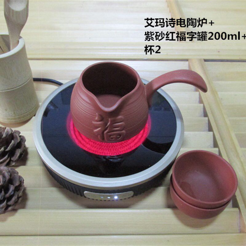 甘肃罐罐茶电陶炉家用可调u温煮茶烤大枣烤馍适用铜罐土陶罐玻璃