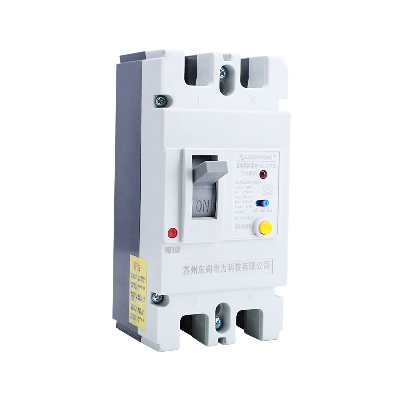 2P大功率单相漏电保护器p100A125A250A带灯可调二相塑壳漏电断路