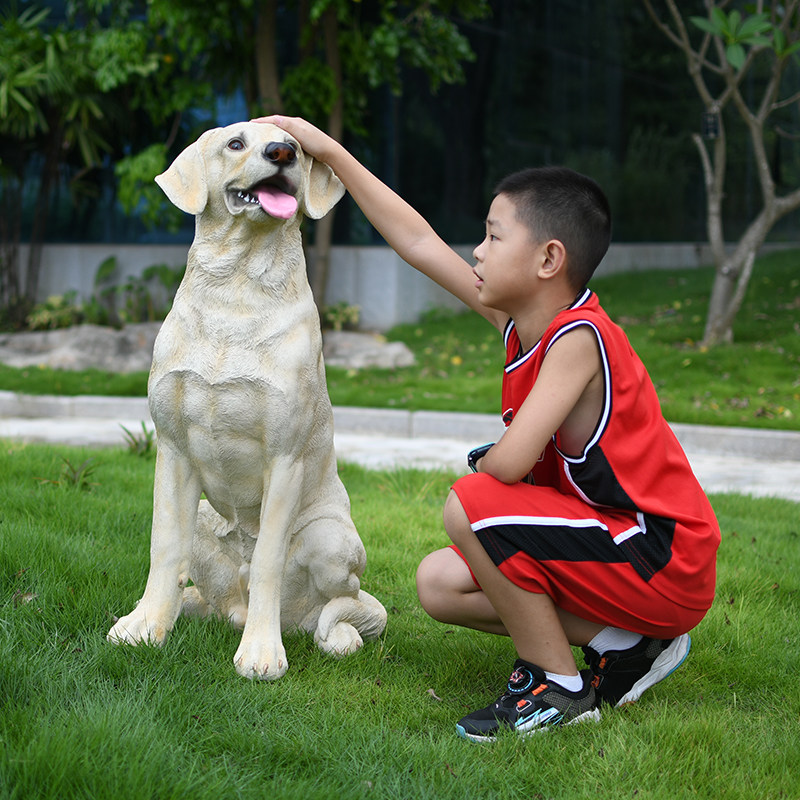 仿真狗拉布拉多猎犬摆件工艺品软装家居客厅装饰V品宠物模型雕塑,家居饰品,落地摆件,淘宝优惠券,粉丝福利购,淘宝优惠卷