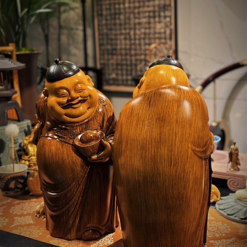 地主树脂摆件财主老爷守财奴防竹根雕家居摆设Q茶室人物玄关茶空,家居饰品,桌面摆件,淘宝优惠券,粉丝福利购,淘宝优惠卷