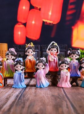 玄关礼品古风少女摆件电视柜桌面