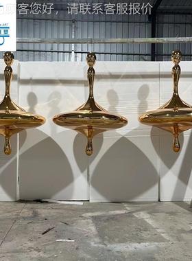 创意抽象居艺术品轻家饰奢玻璃钢雕塑酒店89486别厅墅圆形吊现代